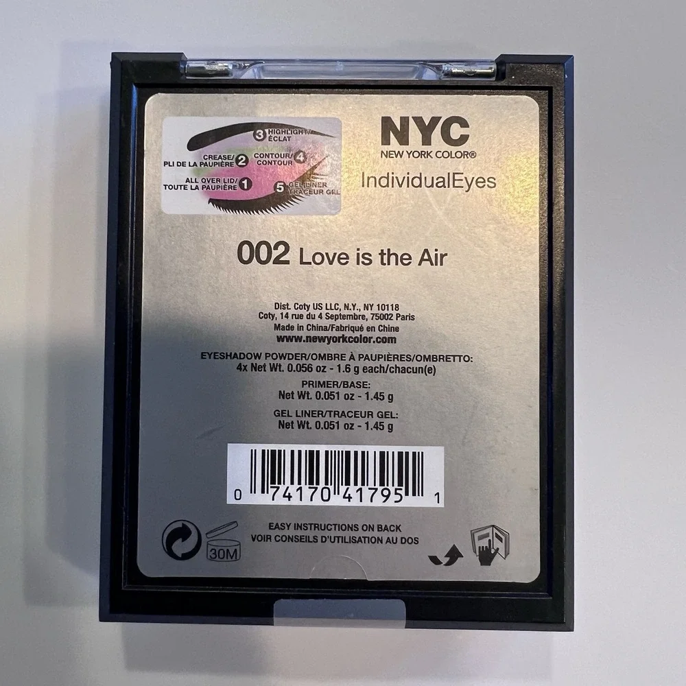 NYC IndividualEyes Eyeshadow Primer & Gel Liner 002 LOVE IS IN THE AIR sealed